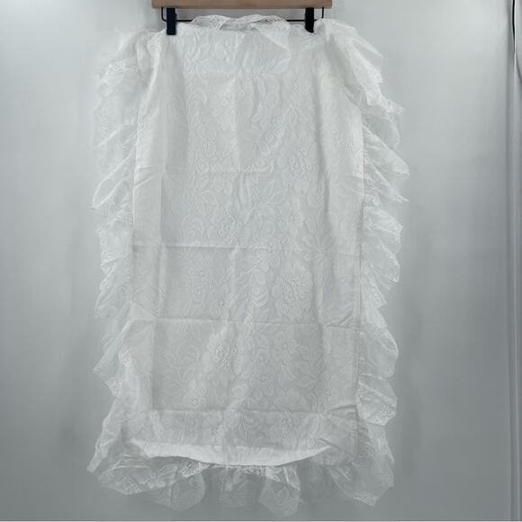 LEVINSOHN Pillow Sham King Size White Elegant Lace Romantic Shabby Chic Cottage - Picture 10 of 11